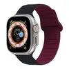 Adequado para Apple Watch com Pulseira de Silicone Magnética Costurada Applewatch Gerações Se1-9 Ultra Universal