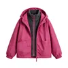 Chaqueta Exterior para Niñas 2026 Otoño Nuevo Estilo Moda Coreana Chaqueta con Capucha para Niños Medianos y Grandes Top Exterior a Prueba de Tres Elementos