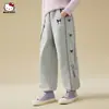 Pantalones Casuales de Invierno para Niñas Coolomi Collaboration con Forro Polar 2025 Nuevo Estilo Diseño de Corazón Lateral Pantalones Jogger de Moda
