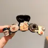 Pinza para el pelo de verano estilo ins con bloques de color para mujer, pasador lindo de lunares japoneses para niña, pinza de tiburón grande para recogidos.