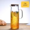 Jarra Gruesa para Agua Fría con Asa, Jarra Recta de Vidrio Borosilicatado Simple de Gran Capacidad, Jarra de Vidrio para Agua Fría
