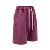 Shorts Casuales Vintage de Moda para Hombre, Shorts Resistentes de Verano, Shorts Retro Americanos Lavados Teñidos con Cera, Shorts para Hombre