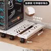 Suporte para torre de computador com rodas, base móvel para gabinete, prateleira de armazenamento para uso doméstico e de escritório, bandeja para torre de mesa