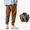 Pantalones casuales holgados para hombre estilo japonés lavado Otoño/Invierno 2026, pantalones de pana ajustados estilo chino, pantalones de moda para hombre talla grande