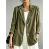 Jaqueta de Blazer de Veludo Cotelê Casual Versátil de Temperamento Retro para Mulheres Nova Outono e Inverno Comércio Exterior Amazon Transfronteiriço Europeu e Americano