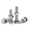 316 Parafuso Porca Sextavado Externo Conjunto de Parafusos M3M4M5M6M8M10M12