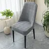 Nueva funda elástica semi-cubierta en forma de arco para mesa y sillas de comedor, funda de silla casera semicircular con cojín y respaldo, ajuste universal