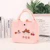 Bolsas de regalo personalizadas para celebración de luna llena y cien días de bebé, con estampados de dibujos animados de moda, bolsas de fieltro para pequeñas princesas y pequeños príncipes