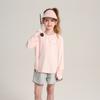 Pudding Haru Roupas Infantis Camiseta Esportiva de Manga Comprida para Meninas 2025 Nova Roupa Infantil com Proteção Solar Camiseta Feminina Tesouro Solta Ventilada