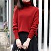 [Hengjia Hj] Novo Estilo Outono e Inverno 2025 Suéter de Lã Gola Redonda Solto Relaxado Feminino Comprimento Médio Solto e Ajustado