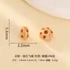 Acessórios DIY folheados a ouro em prata 925, filigrana oca incrustada com zircônia, contas em formato de OVNIs, contas de ábaco, entremeios, peças separadoras, materiais de contas soltas