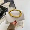 2026 Verano Nuevo Alto Estilo Color Sólido Chic Nicho Minimalista Moderno Bandolera de un Solo Hombro Bolso Cuadrado Pequeño Único para Llevar en la Mano