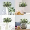 Plantas en Maceta de Escritorio, Plantas Verdes Artificiales, Flores Falsas, Decoración de Bonsái en Lata de Leche de Estaño, Flores Artificiales de Plástico Realistas de Alta Calidad