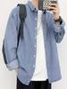 Chaqueta de mezclilla estilo Harajuku estilo coreano adolescente para hombre camisa de trabajo primavera y otoño camisa holgada estilo Hong Kong chaqueta casual