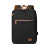 Mochila para Mujer, Mochila de Viaje de Tela Oxford de Color Sólido, Gran Capacidad, Simple y Versátil, Mochila para Computadora de Uso Diario para Hombre, con Logo Impreso