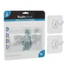 Gancho Doble Adhesivo para Baño Sin Taladro, Gancho Multifuncional Resistente de Fuerte Adhesión Sin Dejar Rastro para Baño y Cocina