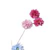 Ramo Falso de Chanel Simulado de 3 Cabezas Flor de Seda Flor Artificial de Plástico Decoración de Sala de Estar de Gama Alta Producto Floral Terminado para Boda