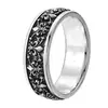 Anillo de iris tridimensional de plata tailandesa vintage, un diseño sofisticado y retro para hombres, con un estilo de anillo abierto para el dedo índice