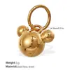 Colgante de Oso Nuevo Incrustado de Diamantes Europeos y Americanos de Acero de Titanio, Colección de Accesorios Creativos para Collar de Perlas y Pulseras DIY, Hecho a Mano