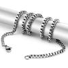 Suministro Cadena de Caja para Hombre Acero Inoxidable Acero Titanio Collar Veneciano para Hombre Cadena de Caja 3mm Gruesa Cadena a Juego