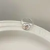 Anel Aberto de Camada Dupla com Zircônia e Cachorrinho de Desenho Animado, Anel de Dedo Personalizado Criativo, Joia de Design Moderno para Mulheres