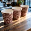 Copos de papel descartáveis de 6 oz impressão de logotipo copos de papel publicitários copos para bebida quente café chá grau alimentício espessados fabricante atacado