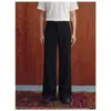 Pantalones Vaqueros de Microcampana de Streetwear Americano de Gama Alta con Caída Negra Pura Pantalones Adelgazantes Pantalones Largos Casuales para Hombre 2026