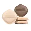 Esponja de Polvo Café con Leche, Esponja de Cojín de Aire Malvavisco, Esponja Facial Lavable de Doble Uso Seco y Húmedo Especial para Base Líquida con Caja de Almacenamiento