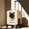 Dos Transportadoras para Gatos, Caja con Ruedas Portátil de Gran Capacidad, Cochecito para Perros y Mascotas, Caja de Equipaje Transpirable