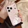 Funda de Teléfono de Manzana 17 Pro Max con Patrón de Puntos Florales Adecuada para iPhone 16, Alto Valor Estético para 18, Funda Suave para 13, Delicada para 12 y 15