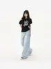 Jeans de Pierna Ancha de Color Claro para Mujer 2026 Primavera Nuevos Vintage Lavados de Cintura Alta Sueltos Adelgazantes Caída Recta