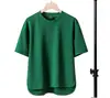 Camisetas de Manga Curta para Homens e Mulheres, Roupas de Verão, Camisetas Casuais de Cor Lisa Simples Estilo Japonês, Roupas com Design Solto Moderno para o Verão