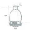Vaso de Vidro Nórdico Criativo, Vaso Transparente de Boca Pequena para Arranjo de Flores, Decoração de Mesa, Decoração de Casa em Relevo, Flores Frescas