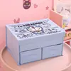 Cajón de corazón de niña caja de almacenamiento de ropa interior caja organizadora de tela caja de almacenamiento plegable sujetador calcetines con tapa