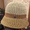 Sombrero de pescador de verano con contraste de colores, estilo coreano, transpirable, con protección solar, pequeño, para mujer