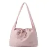 Bolsa feminina nicho estilo coreano personalizada, bolsa tote leve de grande capacidade, pode ser impressa com logotipo, adequada para fitness e esportes, bolsa feminina de ombro ou transversal