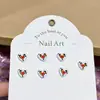 Joyería para Uñas de Resina Colorida Corazón Estéreo Joyería para Uñas DIY Pendientes Funda de Teléfono Móvil Accesorios de Uñas Portátiles