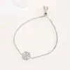 Estilo Coreano Estilo Mori Simple Popular Diseño de Moda Microincrustado Oro Completamente Diamante Circonita Joyería Pulsera para Mujer