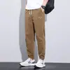 Pantalones Casuales Holgados con Cordón para Hombre, Color Sólido, Deportivos Jogger, Marca de Moda, Cintura Elástica, Versátiles, Novedad Verano 2025