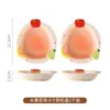 Nuevo juego de vajilla de cerámica con frutas pintadas a mano, lindo y encantador, alto valor estético, juego de cuenco y plato de cerámica con esmalte debajo para uso doméstico