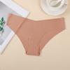 Ropa interior de una pieza para mujer, de seda helada ultrafina, sin costuras, de talla grande europea y americana, transpirable, de algodón puro, con entrepierna y cintura baja.