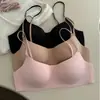 Base Líquida Diamante Flash Invisible Ropa Interior Sin Costuras para Mujer Reúne Pecho Pequeño Anti-Caída Sujetador Inalámbrico