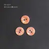 Botones redondos de imitación nácar de doble ojal, venta al por mayor directa de fábrica, versátiles para ropa, de venta caliente, en stock