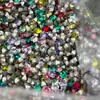 Broca de Unha Bao Shi Osha Hua Zi com Strass 1:1 Seção 33 Ponta Redonda Fundo de Vidro K9 Joia Diamante