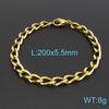 Conjunto de collar y pulsera de oro con cadena de clavícula de acero inoxidable, estilo europeo y americano, con personalidad simple, para mujer