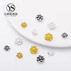 Contas de Lótus de Prata Tibetana Estilo Chinês, Acessórios Antigos de Prata, Pulseiras de Liga com Contas, Contas de Lótus, Materiais, Joias DIY Atacado