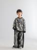 Moletom de Outono para Meninos 2026 Novo Estilo Coreano Estampa de Leopardo Pulôver Top Infantil Esportivo Tendência Moda High Street