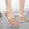 Sandálias para Mulheres Verão Transfronteiriças Novas Sapatos de Praia Planos Slip-On Sandálias de Praia à Beira-Mar Chinelos Casuais da Moda para Mulheres