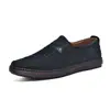 Zapatos Casuales de Cuero Cosidos a Mano para Hombre, Zapatos de Comercio Exterior Transfronterizos de Talla Grande para Hombre, Zapatos Casuales Transpirables Perforados, Zapatos Ligeros para Exteriores