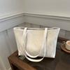 Nuevo Bolso Tote de Hombro Simple Retro de Moda Otoño Color Sólido de Gran Capacidad para Mujeres 2024